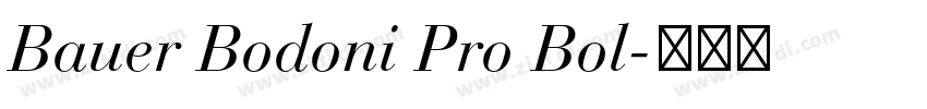 Bauer Bodoni Pro Bol字体转换